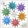 Six beautiful ten point peyote stars of one design but in different colorways pictured together