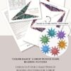 Preview of the printable 2-drop peyote star pattern for 6 colorful designs