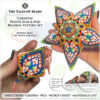 2 matching beaded ornaments with geometric motif PDF patterns in one bundle
