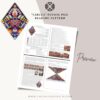 A collage showing a peyote pod ornament graph and its pattern info