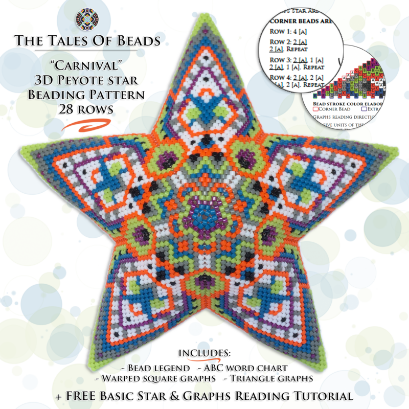 Carnival peyote star in its basic colors