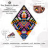 A purple, black and orange peyote pod beading pattern contents preview