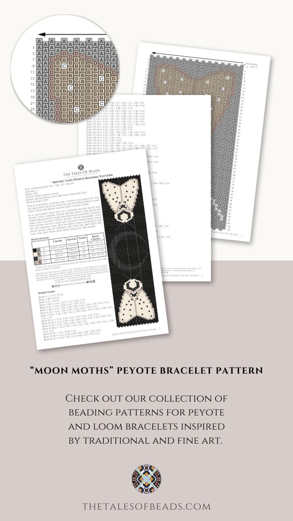 cuff beading pattern with a gothic motif preview