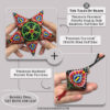Phoenix Feather peyote star and pod set, matching beaded ornaments