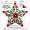 Peyote star with a repeating floral design with its pattern preview