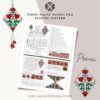 Peyote pod beading pattern PDF preview with graphs, word chart and instruction photos
